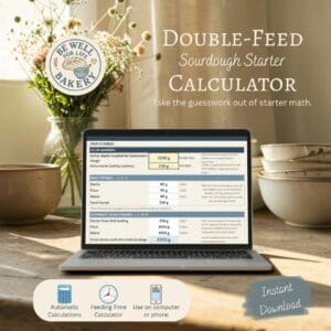 Double feed sourdough starter calculator